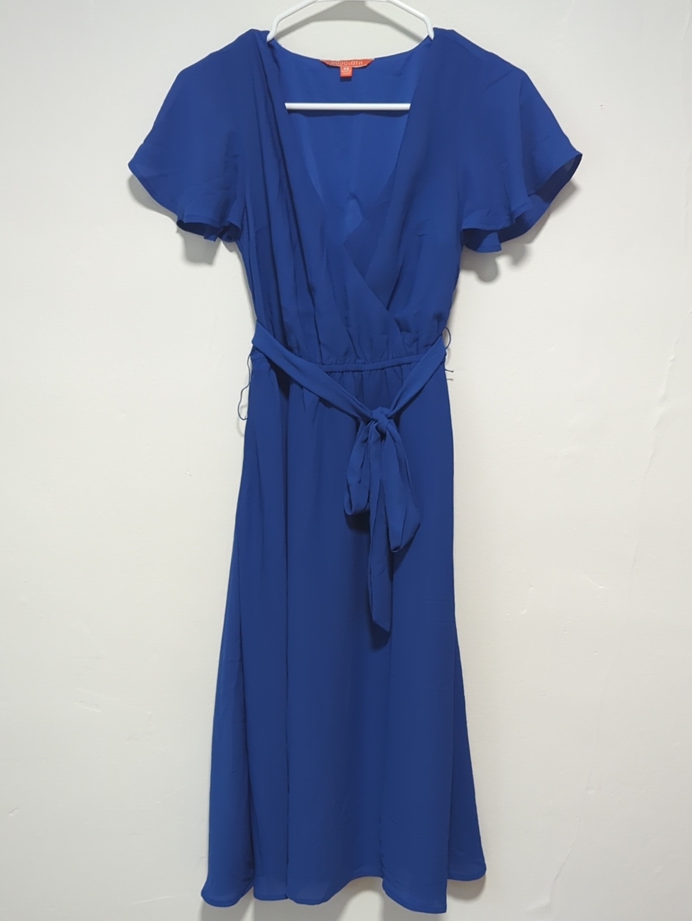 Modcloth Cobalt Blue Wrap Midi Dress